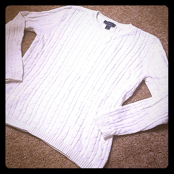Karen Scott Sweaters - Cozy white cable-knit sweater!